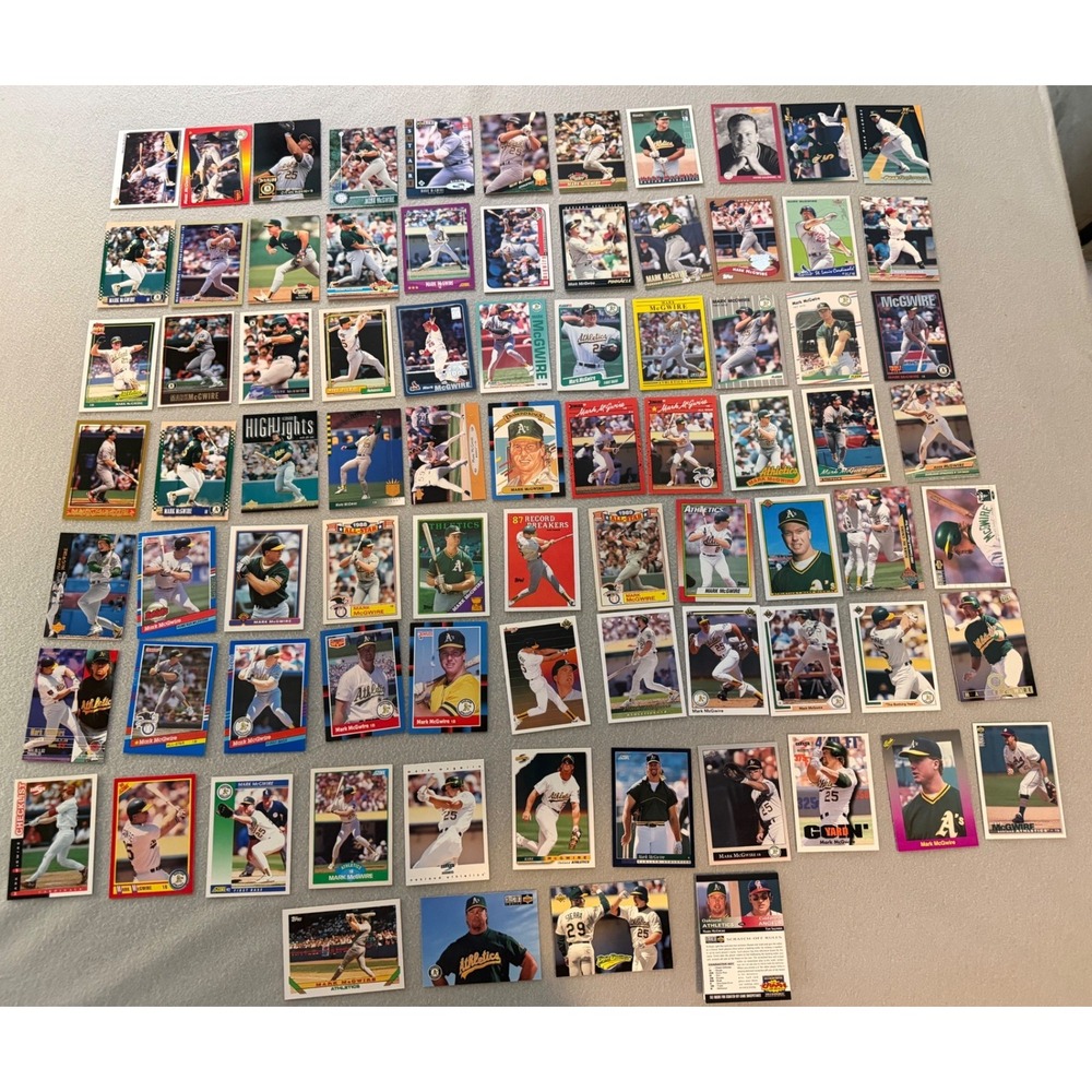 Mark McGwire Baseball Card Lot 80 A's Cardinals Inserts Topps Donruss Upper - Picture 1 of 13